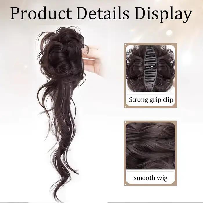 Perruque synthétique extra-longue style chignon barbe de dragon, rétro coréen, élégante et décontrac