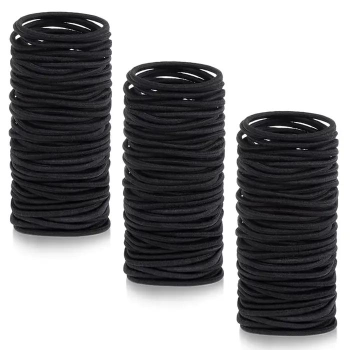 98/200 pièces élastiques noirs petits attaches de cheveux élastiques petits bandes de caoutchouc de