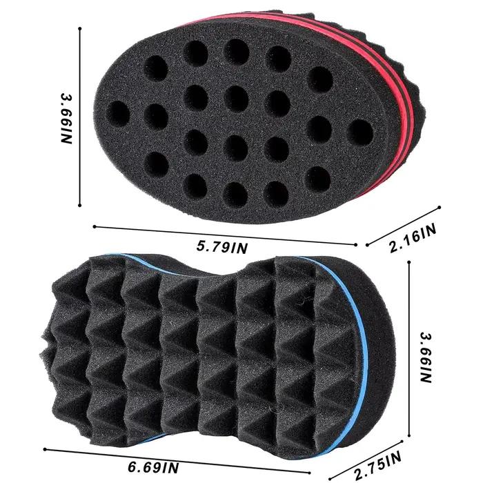 Ensemble d'éponges à cheveux torsadées magiques 3 pièces/ensemble, brosse éponge à gros trous pour c