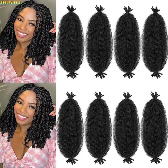 Bewill Cheveux Afro Twist Springy 12 16 24 pouces 1B 27 30 350 4 613 Bug Ombre Marley Twist Tresses