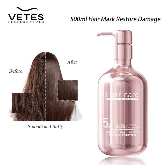 Masque capillaire à la kératine 500ml pour la restauration des cheveux abîmés, masque au caviar, sha