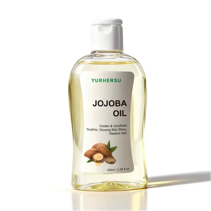 Jojoba huile pour cheveux hydratant et réparateur 100% traitement pur pour cheveux secs et endommagé