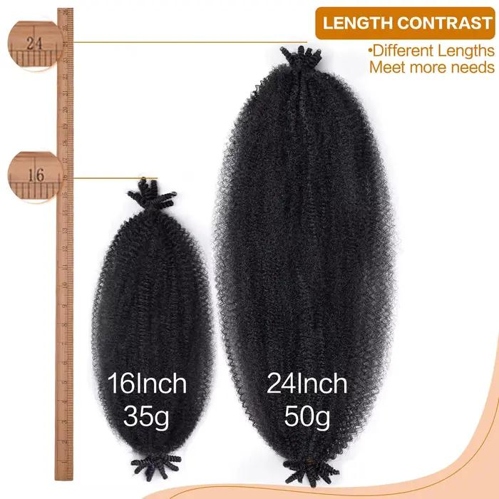 Cheveux Afro torsadés élastiques pré-séparés, adaptés aux Locs doux endommagés, tresses synthétiques