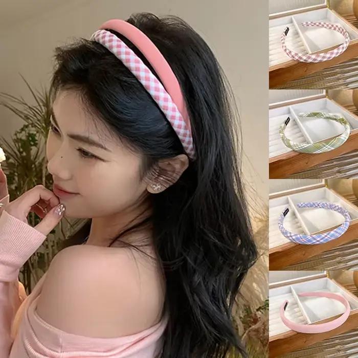 Bandeau en éponge fine pour femmes et filles, cerceau à cheveux élégant, accessoires de maquillage,
