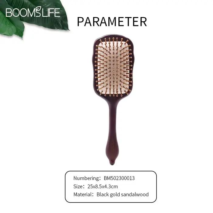 Brosse à cheveux démêlante pour femmes, nom personnalisé, brosse à cheveux en bois de santal, palett