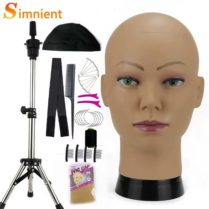 Tête de Mannequin avec trépied pour la fabrication de perruque, chapeau, lunettes, affichage de masq