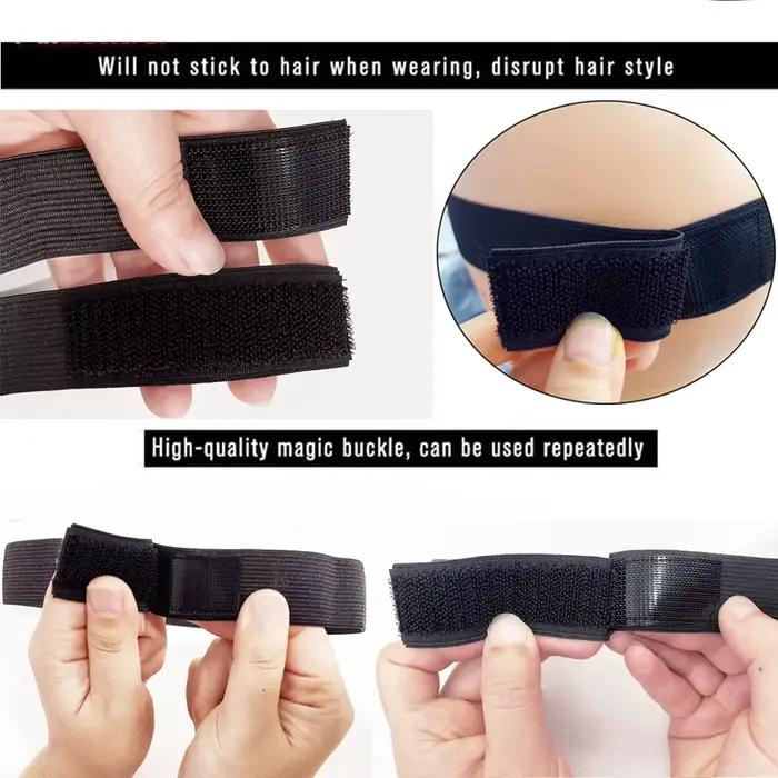 Bande élastique pour cheveux à la mode pour perruques, écharpe à bord réglable, bandeau élastique av