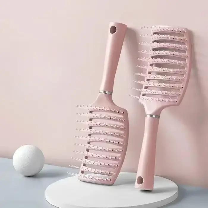 Brosse à cheveux démêlante, peigne de Massage du cuir chevelu creux, peigne à dents larges, brosse d