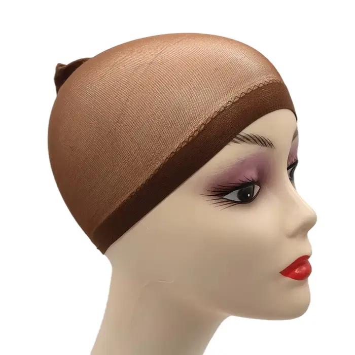 Filet de perruque pour tissage de cheveux, 2 pièces, noir/marron/peau/Beige, bonnet de perruque en m