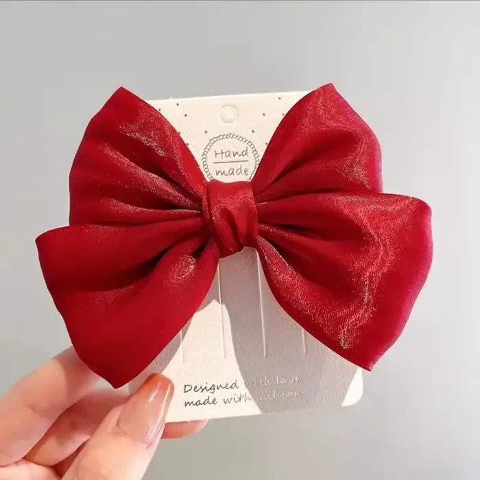 Épingles à cheveux avec nœud pour enfants, nouvelle mode coréenne, Barrettes de princesse noires, ro