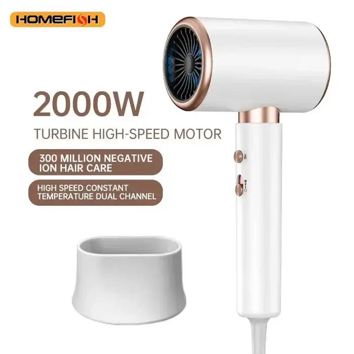 Sèche-cheveux électrique à grande vitesse F37, débit d'air à Turbine, faible bruit, séchage rapide p