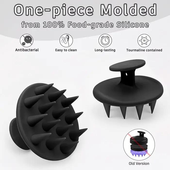 Brosse à shampoing en Silicone, masseur de cuir chevelu, pointes longues et rigides pour cheveux lon