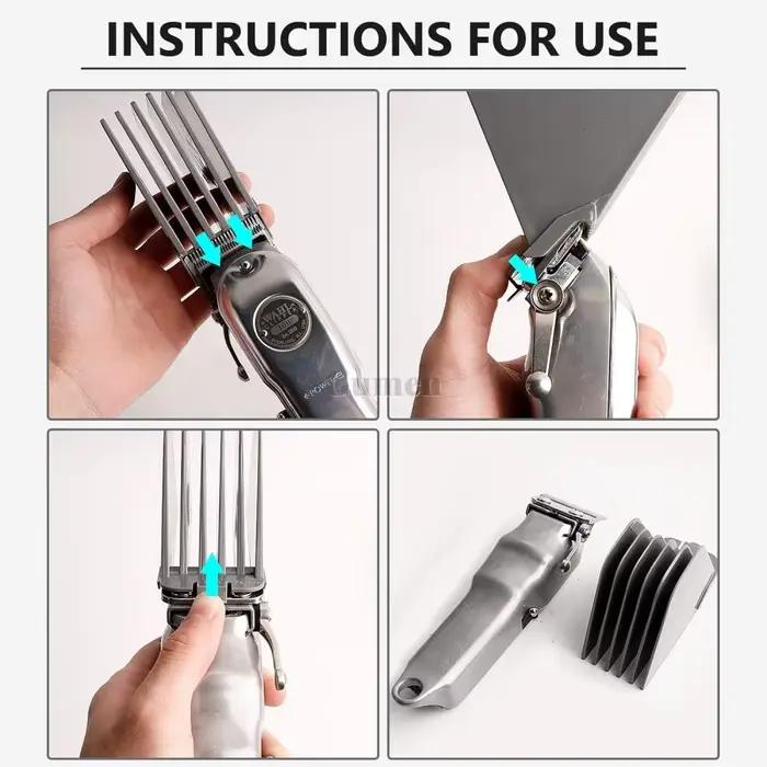 Peignes de guidage pour tondeuse à cheveux, 8 pièces, adaptés à la plupart des tailles, peigne limit