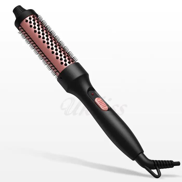 Brosse thermique, brosse ronde chauffante, brosse ronde thermique de 1 1/2 pouce, brosse en fer à fr