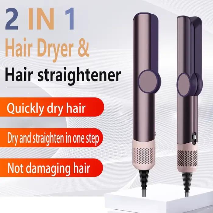 Lisseur et sèche-cheveux professionnel 2 en 1, fer plat chauffant, fer à ions négatifs, outil de coi