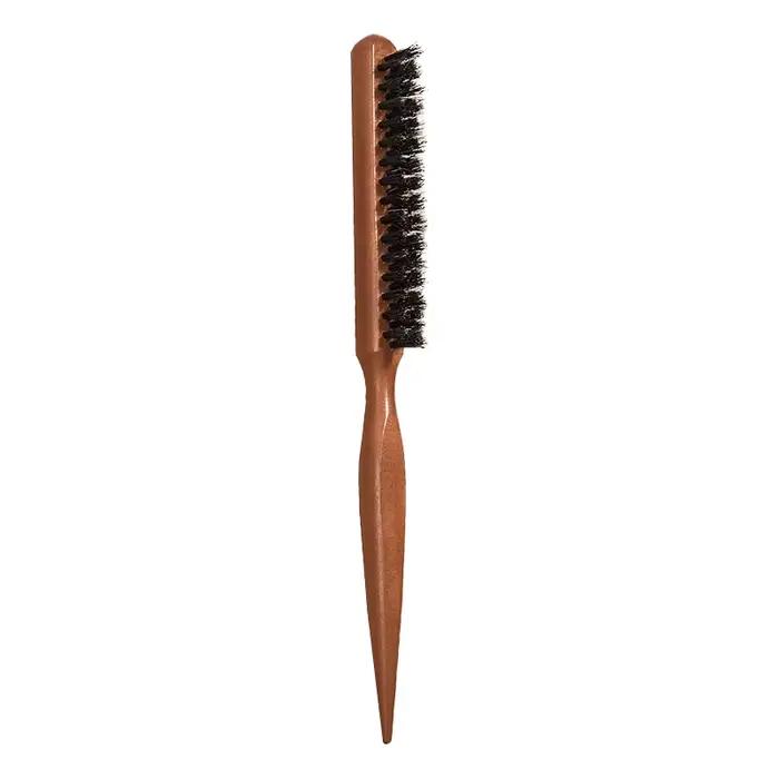 Brosse à cheveux à poils de qualité supérieure avec manche en bois, réduit les frisottis et l'électr