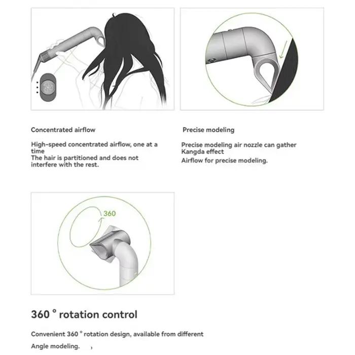 AA20-pour Dyson Airwrap HD01 HD05 fer à friser précision buse de style créer une coiffure plus lisse
