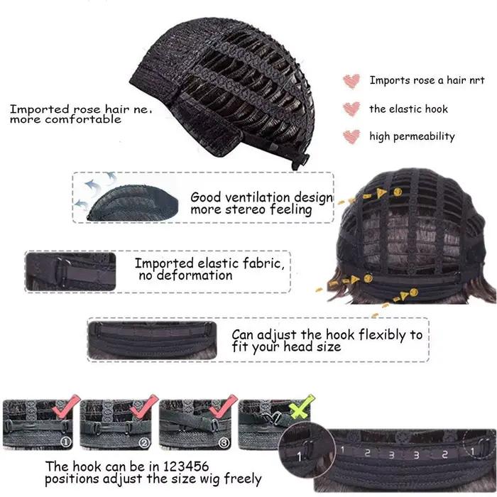 Perruques noires pour hommes, partie latérale courte, couches naturelles, perruque synthétique moell