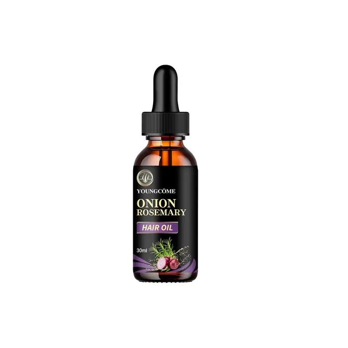 Soins capillaires huile essentielle oignon romarin menthe poivrée huile fortifiée nourrissant fendu