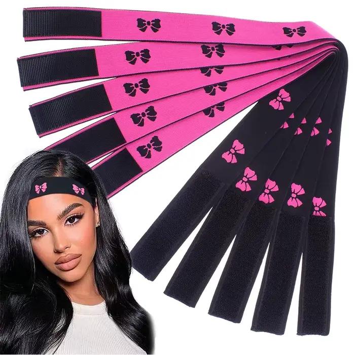 Bande élastique pour cheveux à la mode pour perruques, écharpe à bord réglable, bandeau élastique av