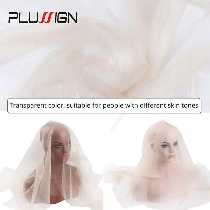 Plussign 1/4 Yard cheveux tissage filet haut suisse dentelle matériel sous-sol fond de teint toupet
