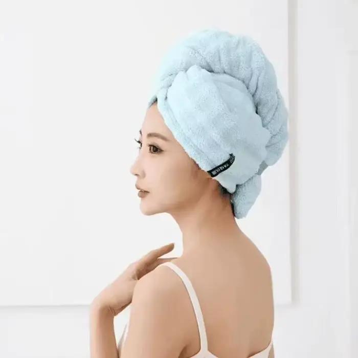 Bonnet pour cheveux secs pour femmes, épaissi et super absorbant, pour essuyer les cheveux, bonnet à