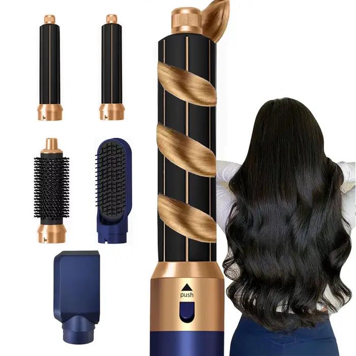 5 en 1 sèche-cheveux ensemble bigoudi peigne chaud professionnel fer à friser lisseur de cheveux out