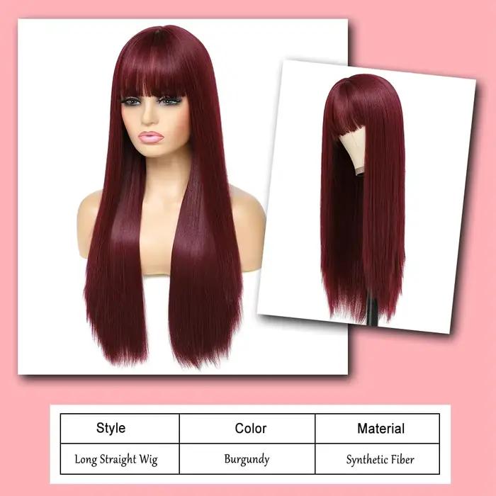 Perruque synthétique 26 pouces la plus vendue pour cheveux longs et raides, idéale pour le cosplay d