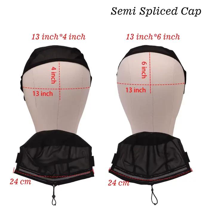 Plussign – bonnet de perruque demi-épissure avec cordon de serrage, bande en Silicone pour la coutur