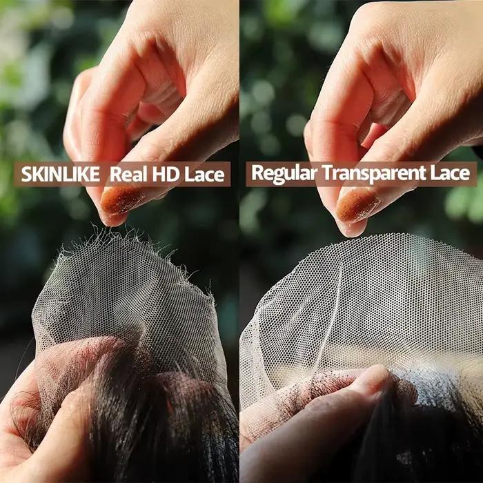 Perruque Lace Closure Body Wave Invisible HD-brûleur, Cheveux Vierges Lisses, Pre-Plucked, Petits Nm
