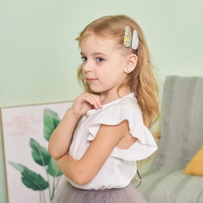 Nouveau 5 pièces BB Clips ensemble pour enfants cheveux accessoires doux imprimé Hairbangs pince à c