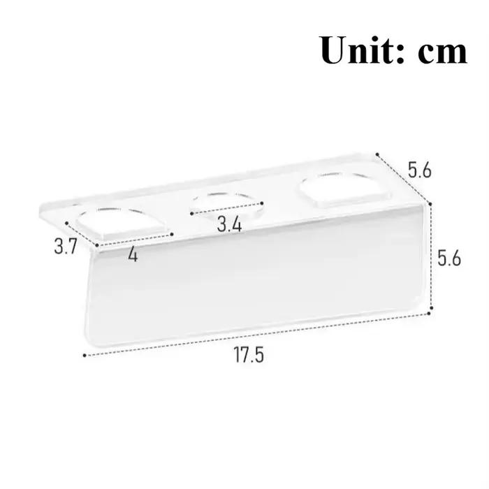 Organisateur de salle de bain transparent 1 pièce pour brosses à cheveux, peignes et articles de toi