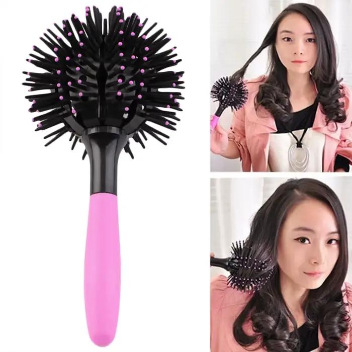 Brosses à cheveux rondes 3D, peigne de maquillage pour Salon de coiffure, boule à 360 degrés, outils