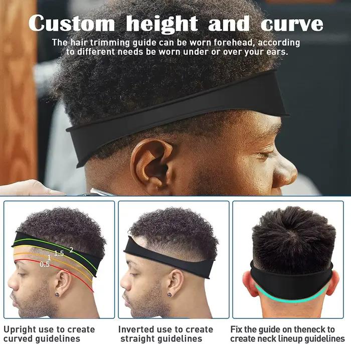 Bricolage maison coupes de cheveux bandeau incurvé Silicone décolleté modèle de rasage et Guide de c