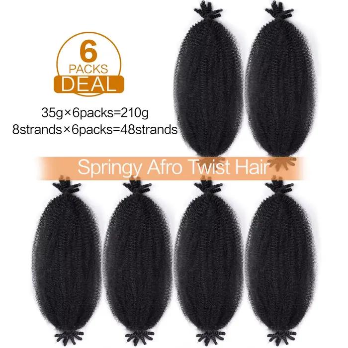Cheveux Afro torsadés élastiques pré-séparés, adaptés aux Locs doux endommagés, tresses synthétiques