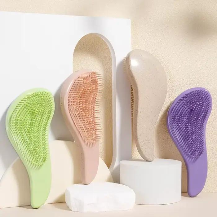 Brosse à cheveux démêlante magique, 1 pièce, paille de blé douce, peigne de Massage du cuir chevelu,