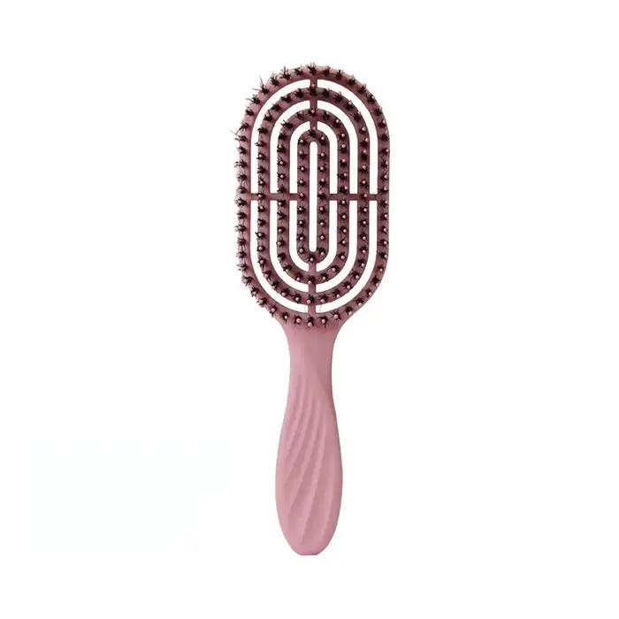 Brosse à cheveux démêlante en poils de sanglier, peigne à cheveux, brosse à cheveux creuse, peigne à