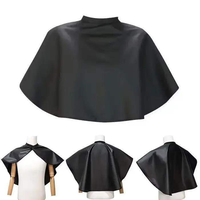 Cape de coiffure noire professionnelle pour Salon de coiffure, enveloppe en tissu pour barbier, robe