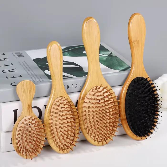 Nouveau Sdottor brosse à cheveux en bois de bambou peigne de Massage à Air peignes antistatiques pou