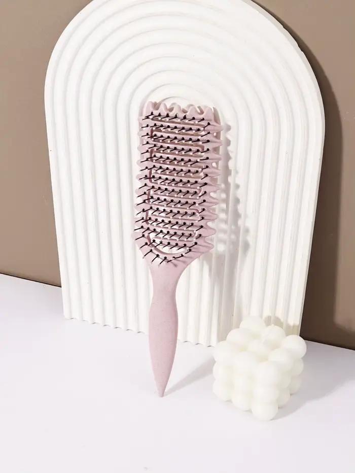 Brosse coiffante pour boucles - Peigne de massage creux, poils en nylon, manche en plastique ABS, pr