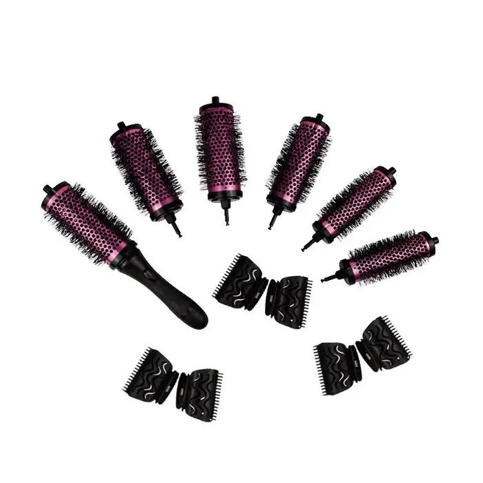 Ensemble de 6 brosses à cheveux pour boucler et donner du volume, résistantes à la chaleur, avec poi