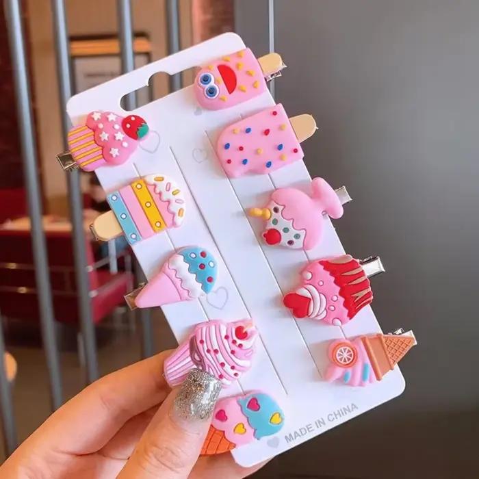 Pinces à cheveux licorne de dessin animé pour filles, jolies épingles à cheveux pour enfants, bandea