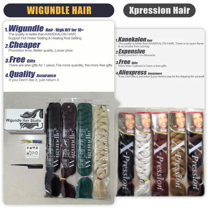 Cheveux synthétiques pour tresses jumbo Kanekalon de 82 pouces de long, extensions de cheveux pour t
