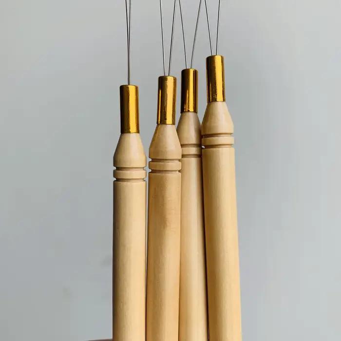 Micro anneaux, outil de boucle, enfileur de boucle, aiguille de traction utilisée avec une pince à c