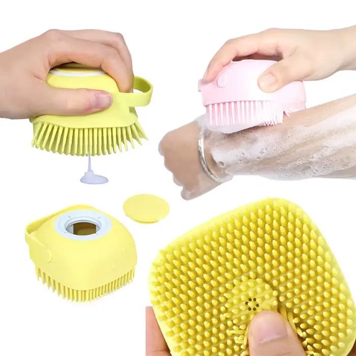 Brosse de bain en Silicone pour shampoing, peigne de Massage, brosse de toilettage, accessoires de b