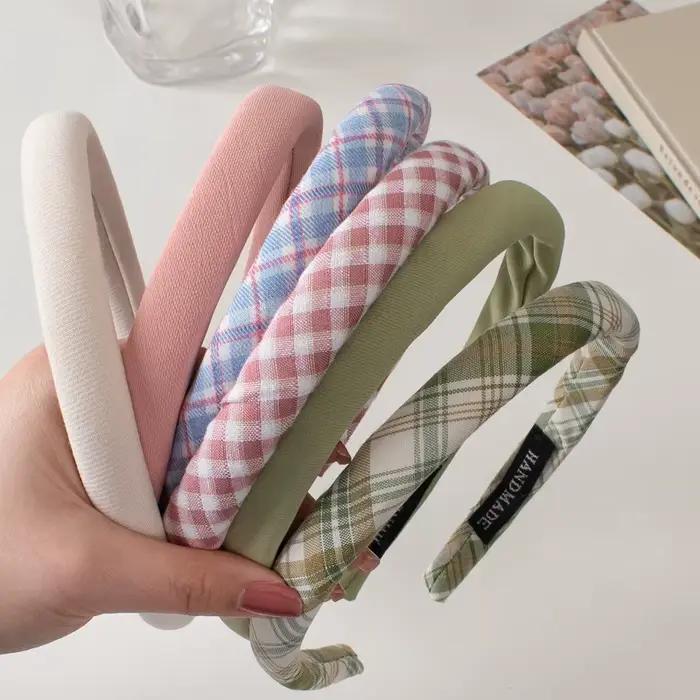 Bandeau en éponge fine pour femmes et filles, cerceau à cheveux élégant, accessoires de maquillage,