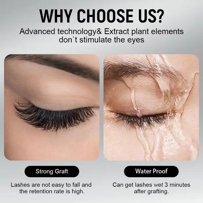 Gollee colle à cils 0.5s séchage rapide faible humidité colle d'extension de cils noir hypoallergéni