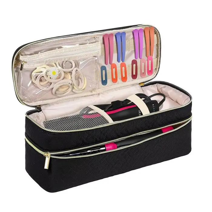 Étui de voyage double couche compatible avec REVLON One Step Blow sèche-cheveux brosse volumateur Or