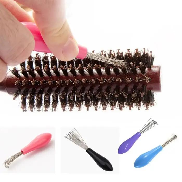 Peigne à poignée en plastique, brosse à cheveux, nettoyant, outil à main multifonctionnel, brosse po