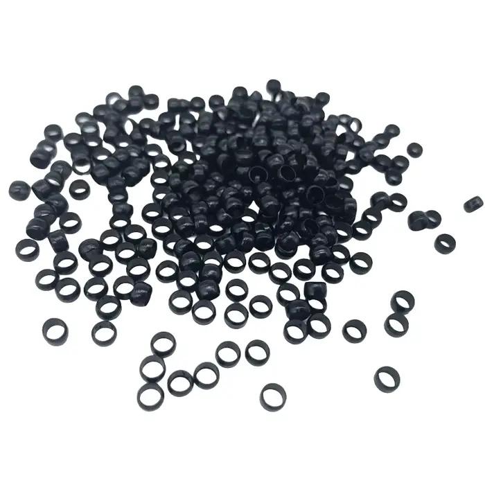 1000 pièces 4.0mm cuivre Nano perles sans silicone pour Extensions de cheveux Micro lien anneaux per